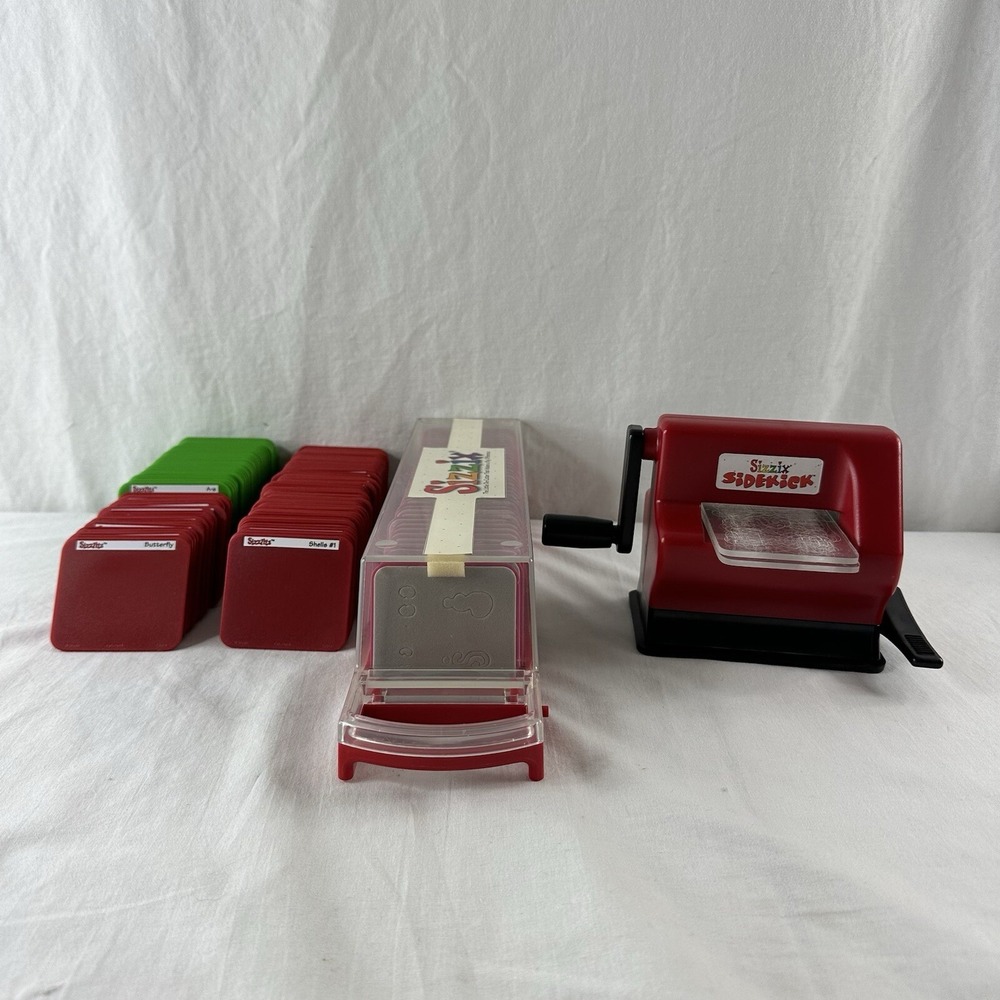 Sizzix Sidekick Machine & Over 130 Dies 2 Alphabet Sets, Animals, Outdoor, Etc.